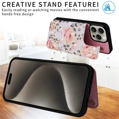 For iPhone 15 Pro Max Shockproof Case Drop-Proof Kickstand Phone Shell