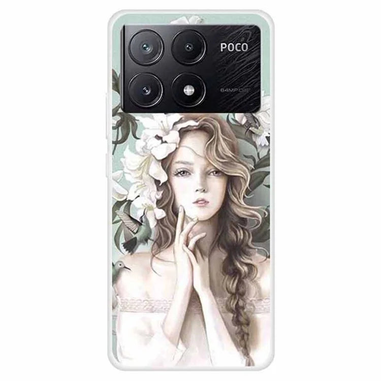For Xiaomi Poco X6 Pro 5G / Redmi K70E 5G Case Pattern Print Slim TPU Phone Cover