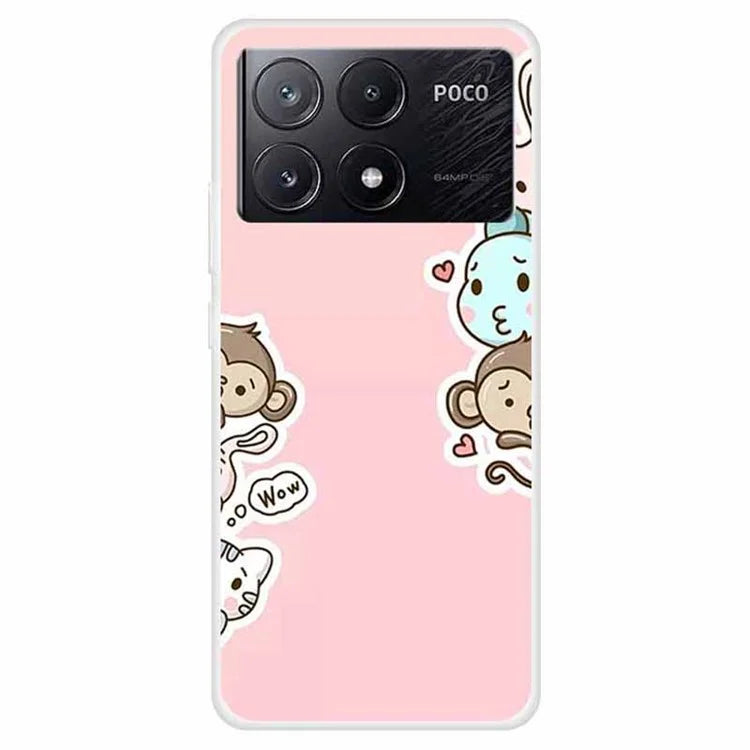 For Xiaomi Poco X6 Pro 5G / Redmi K70E 5G Case Pattern Print Slim TPU Phone Cover
