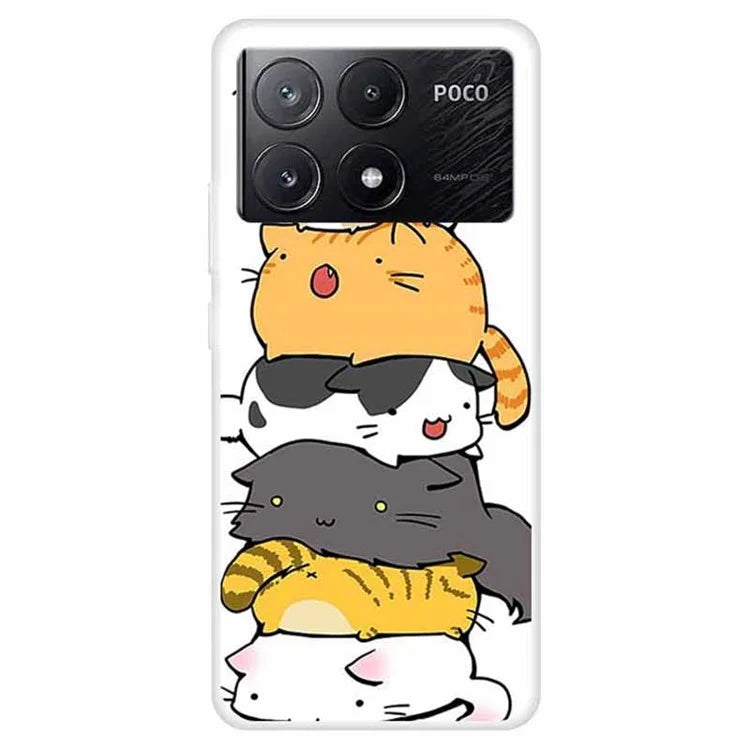 For Xiaomi Poco X6 Pro 5G / Redmi K70E 5G Case Pattern Print Slim TPU Phone Cover