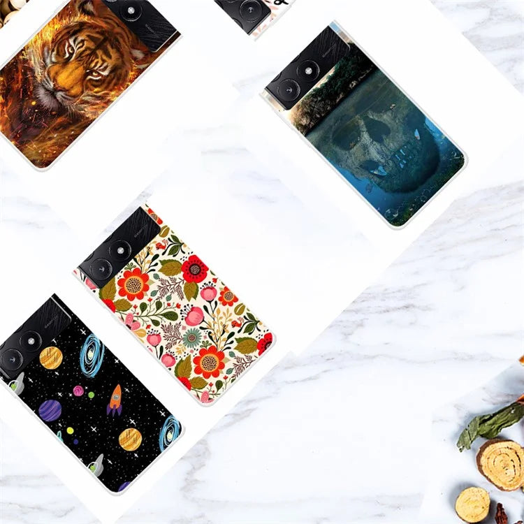 For Xiaomi Poco X6 Pro 5G / Redmi K70E 5G Case TPU Aesthetics Pattern Phone Cover