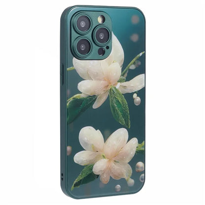 KYW Series for iPhone 13 Pro Max Case Pattern Print Design Tempered Glass Phone Cover
