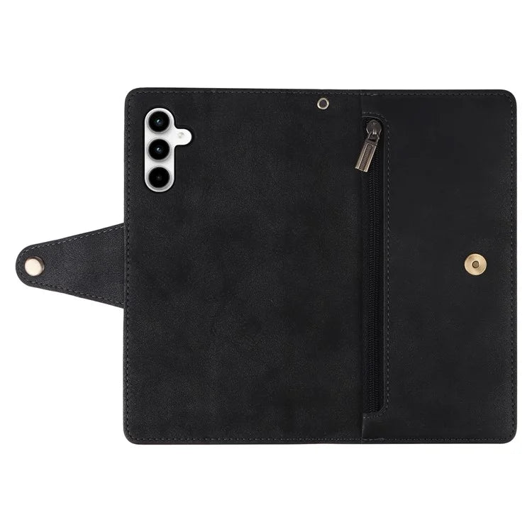 For Samsung Galaxy A35 5G Leather Case Rivet Decor Wallet Flip Phone Cover