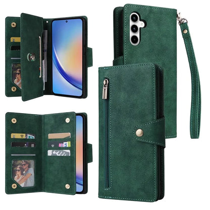 For Samsung Galaxy A35 5G Leather Case Rivet Decor Wallet Flip Phone Cover