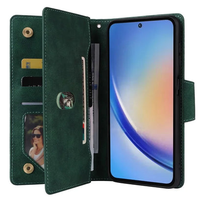 For Samsung Galaxy A35 5G Leather Case Rivet Decor Wallet Flip Phone Cover