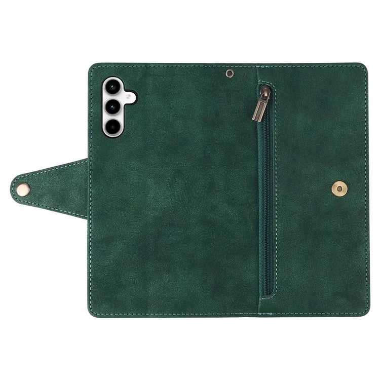 For Samsung Galaxy A35 5G Leather Case Rivet Decor Wallet Flip Phone Cover