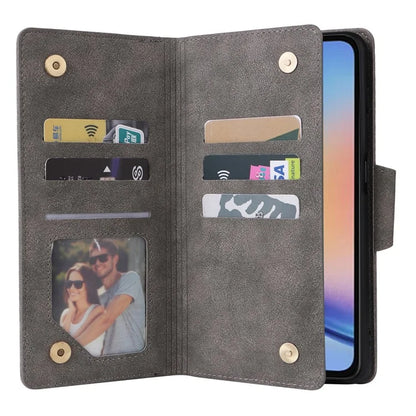 For Samsung Galaxy A35 5G Leather Case Rivet Decor Wallet Flip Phone Cover