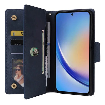 For Samsung Galaxy A35 5G Leather Case Rivet Decor Wallet Flip Phone Cover
