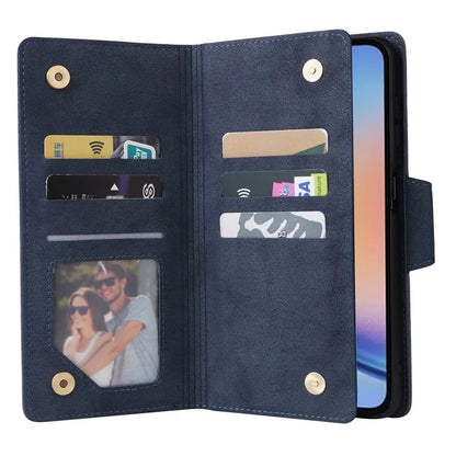 For Samsung Galaxy A35 5G Leather Case Rivet Decor Wallet Flip Phone Cover