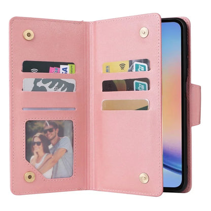 For Samsung Galaxy A35 5G Leather Case Rivet Decor Wallet Flip Phone Cover