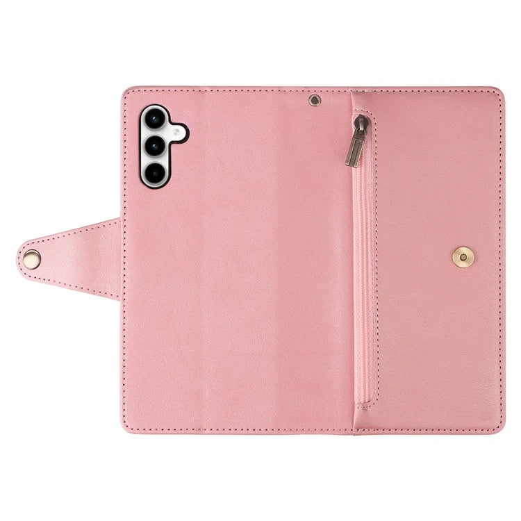 For Samsung Galaxy A35 5G Leather Case Rivet Decor Wallet Flip Phone Cover