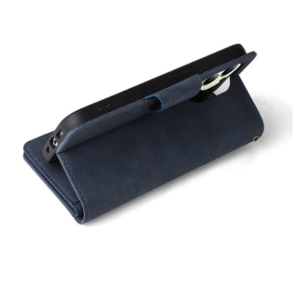 For Xiaomi Redmi Note 13 4G Phone Wallet Case Rivet Decor Leather Stand Cover