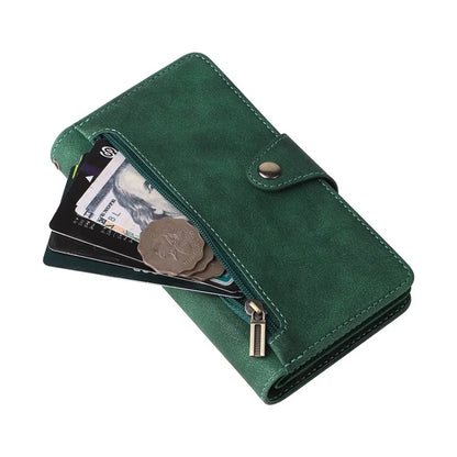 For Xiaomi Redmi Note 13 4G Phone Wallet Case Rivet Decor Leather Stand Cover