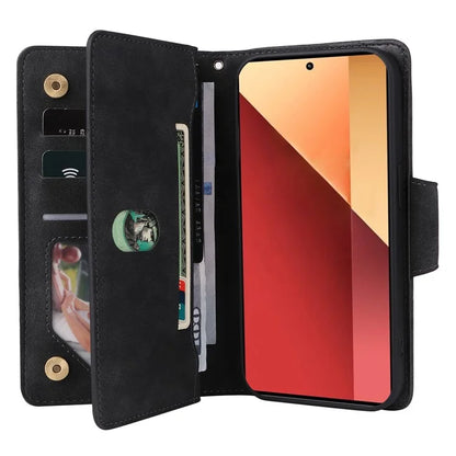 For Xiaomi Redmi Note 13 Pro 4G / Poco M6 Pro 4G Case Leather Wallet Phone Cover Rivet Decor