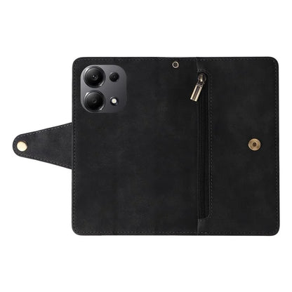 For Xiaomi Redmi Note 13 Pro 4G / Poco M6 Pro 4G Case Leather Wallet Phone Cover Rivet Decor