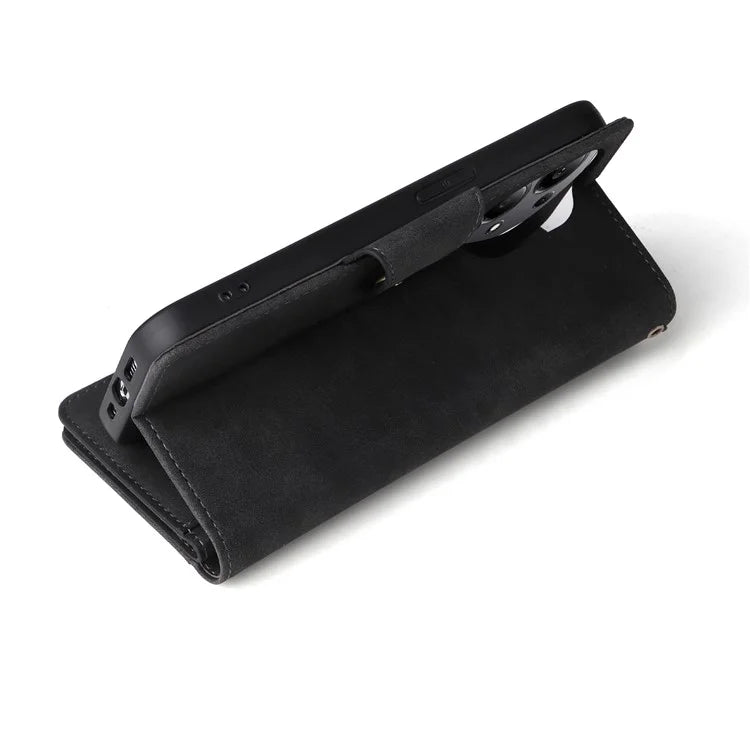 For Xiaomi Redmi Note 13 Pro 4G / Poco M6 Pro 4G Case Leather Wallet Phone Cover Rivet Decor