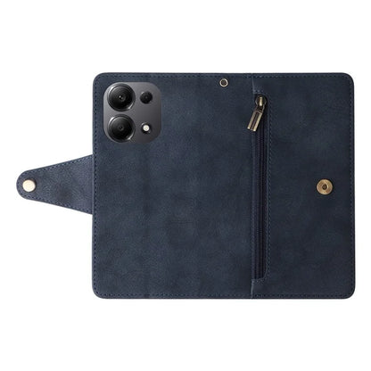 For Xiaomi Redmi Note 13 Pro 4G / Poco M6 Pro 4G Case Leather Wallet Phone Cover Rivet Decor
