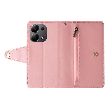 For Xiaomi Redmi Note 13 Pro 4G / Poco M6 Pro 4G Case Leather Wallet Phone Cover Rivet Decor
