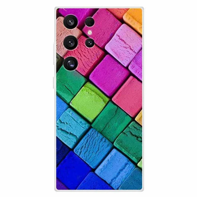 For Samsung Galaxy S24 Ultra Case Soft TPU Pattern Printing Phone Cover
