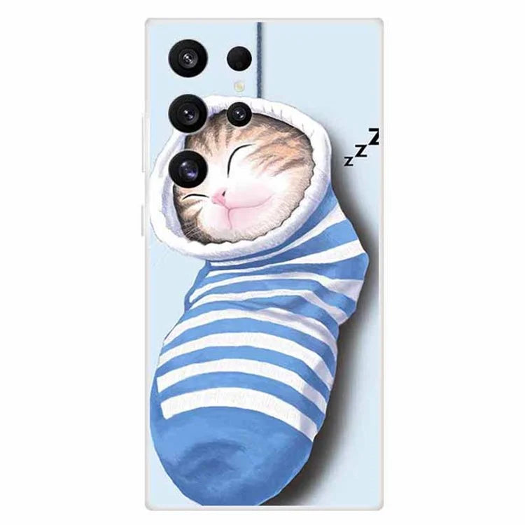 For Samsung Galaxy S24 Ultra Case Soft TPU Pattern Printing Phone Cover