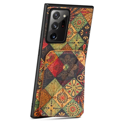 For Samsung Galaxy Note20 Ultra 5G / Note20 Ultra Case Card Holder Flower Pattern Back Phone Cover
