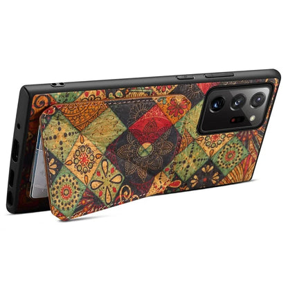 For Samsung Galaxy Note20 Ultra 5G / Note20 Ultra Case Card Holder Flower Pattern Back Phone Cover