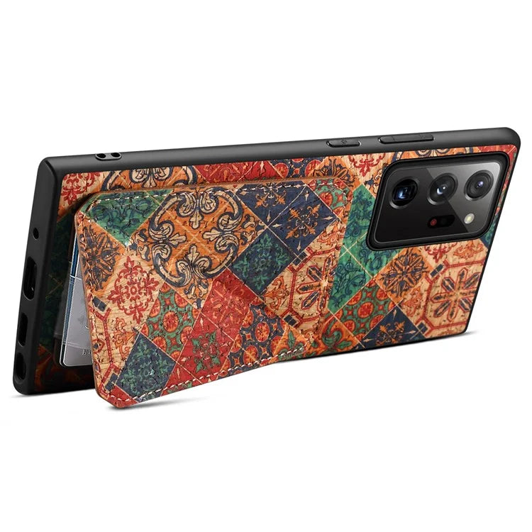 For Samsung Galaxy Note20 Ultra 5G / Note20 Ultra Case Card Holder Flower Pattern Back Phone Cover