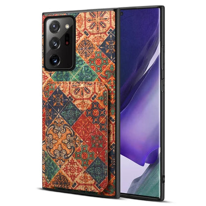 For Samsung Galaxy Note20 Ultra 5G / Note20 Ultra Case Card Holder Flower Pattern Back Phone Cover