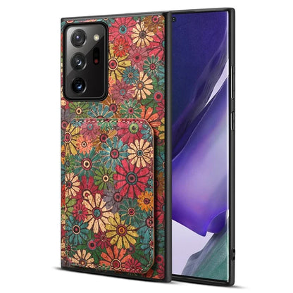 For Samsung Galaxy Note20 Ultra 5G / Note20 Ultra Case Card Holder Flower Pattern Back Phone Cover