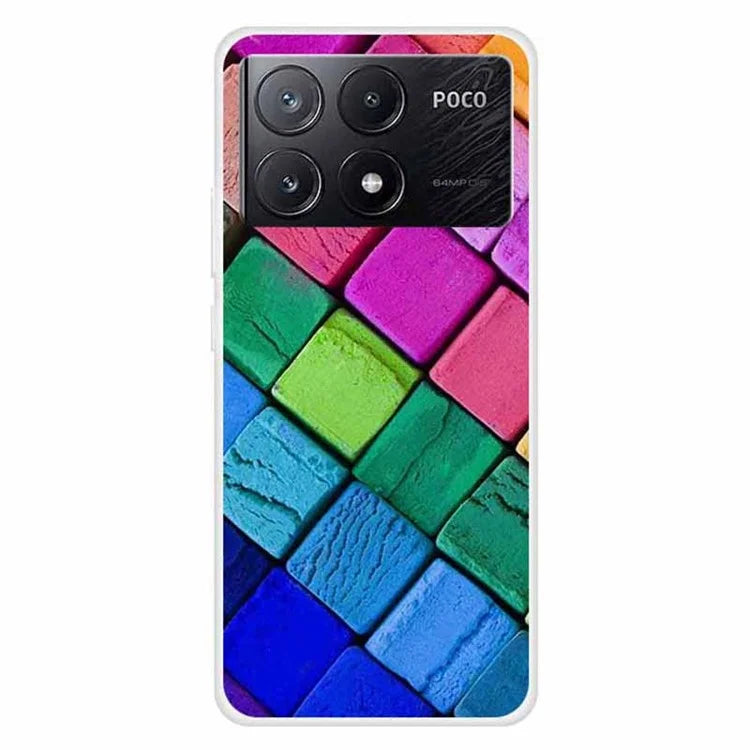 For Xiaomi Poco X6 Pro 5G / Redmi K70E 5G Case Slim-Fit TPU Pattern Printing Back Phone Cover