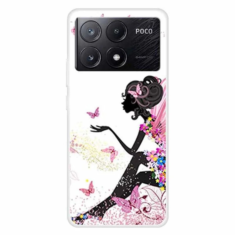 For Xiaomi Poco X6 Pro 5G / Redmi K70E 5G Case Slim-Fit TPU Pattern Printing Back Phone Cover