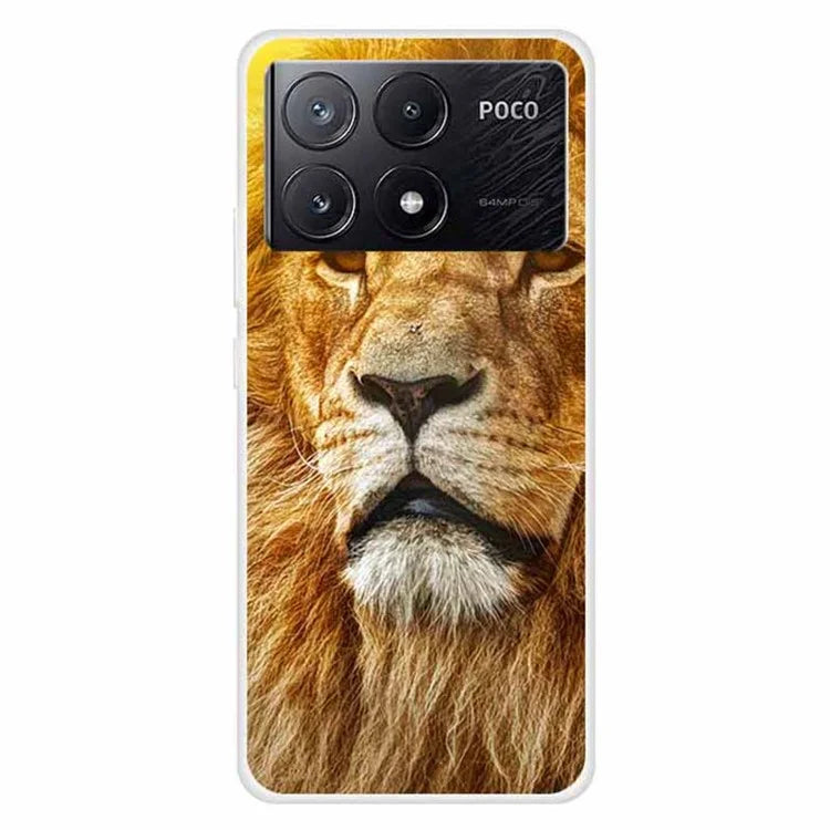For Xiaomi Poco X6 Pro 5G / Redmi K70E 5G Case Slim-Fit TPU Pattern Printing Back Phone Cover