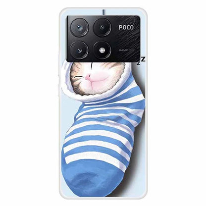 For Xiaomi Poco X6 Pro 5G / Redmi K70E 5G Case Slim-Fit TPU Pattern Printing Back Phone Cover