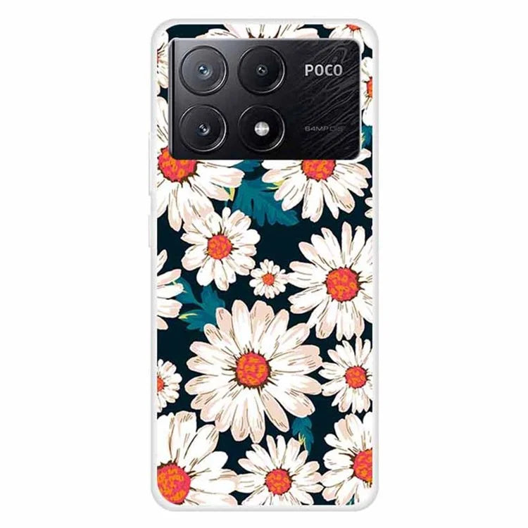 For Xiaomi Poco X6 Pro 5G / Redmi K70E 5G Case Slim-Fit TPU Pattern Printing Back Phone Cover