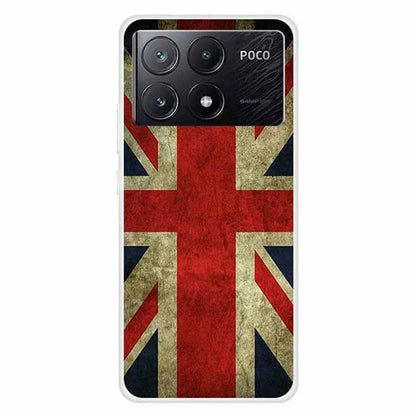 For Xiaomi Poco X6 Pro 5G / Redmi K70E 5G Case Slim-Fit TPU Pattern Printing Back Phone Cover