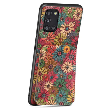 For Samsung Galaxy A31 Cell Phone Case Kickstand Leather Drop Protection Cover
