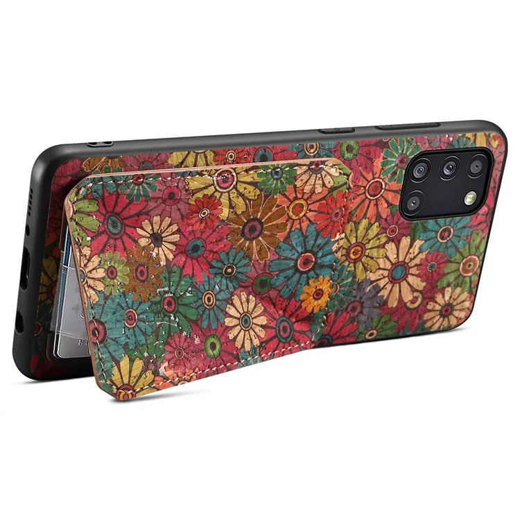 For Samsung Galaxy A31 Cell Phone Case Kickstand Leather Drop Protection Cover