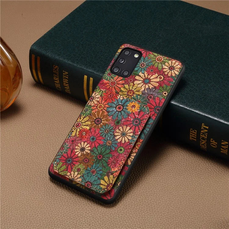 For Samsung Galaxy A31 Cell Phone Case Kickstand Leather Drop Protection Cover