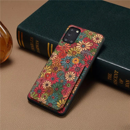 For Samsung Galaxy A31 Cell Phone Case Kickstand Leather Drop Protection Cover