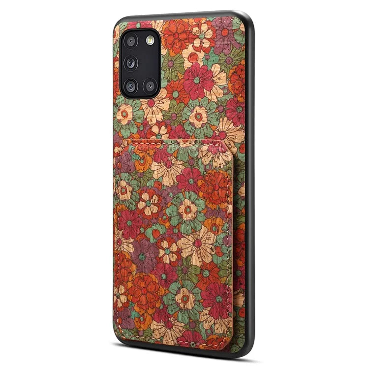 For Samsung Galaxy A31 Cell Phone Case Kickstand Leather Drop Protection Cover
