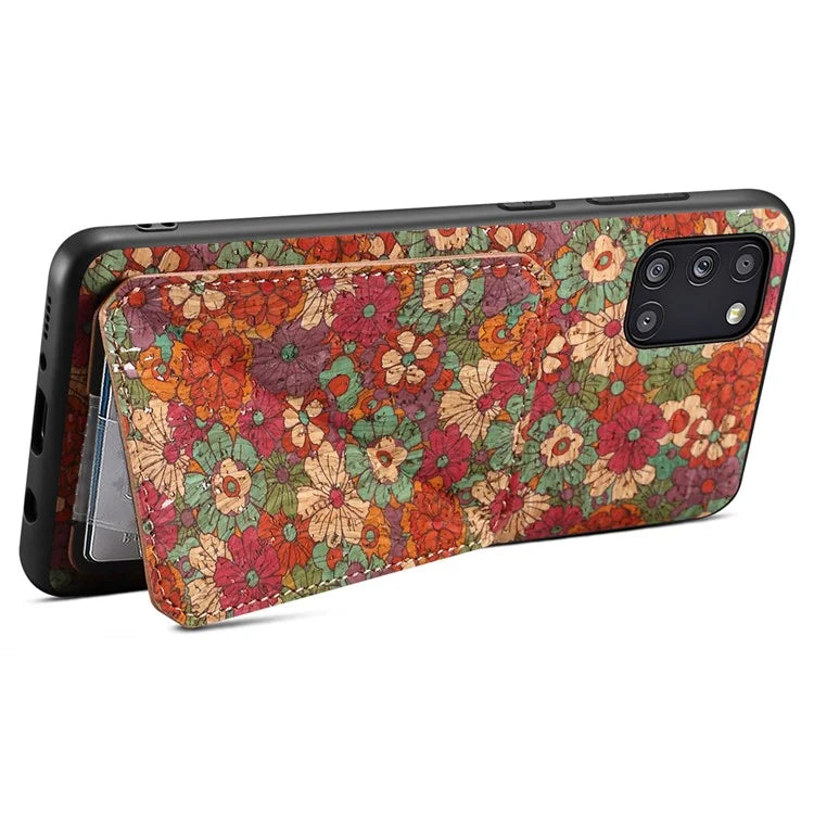 For Samsung Galaxy A31 Cell Phone Case Kickstand Leather Drop Protection Cover