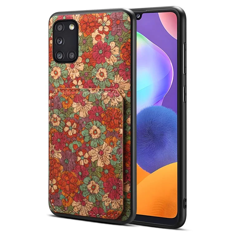 For Samsung Galaxy A31 Cell Phone Case Kickstand Leather Drop Protection Cover