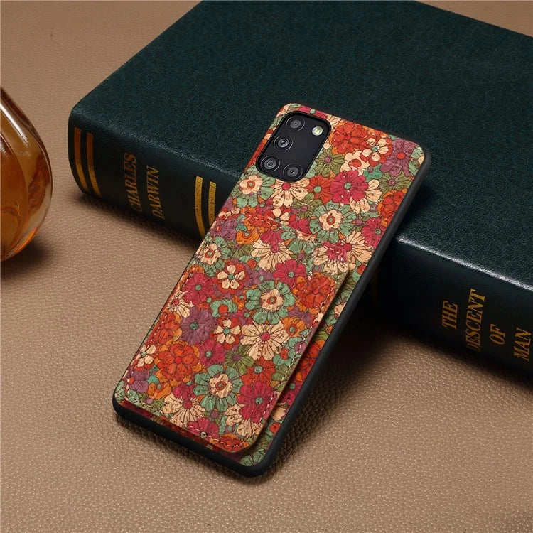 For Samsung Galaxy A31 Cell Phone Case Kickstand Leather Drop Protection Cover