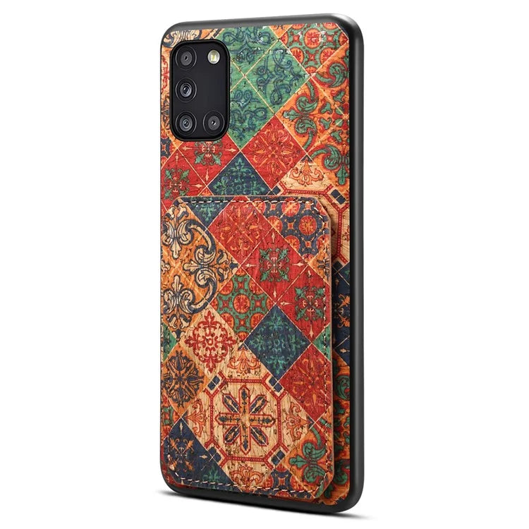 For Samsung Galaxy A31 Cell Phone Case Kickstand Leather Drop Protection Cover