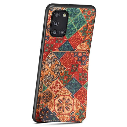 For Samsung Galaxy A31 Cell Phone Case Kickstand Leather Drop Protection Cover