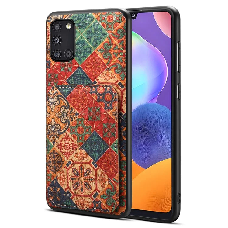 For Samsung Galaxy A31 Cell Phone Case Kickstand Leather Drop Protection Cover