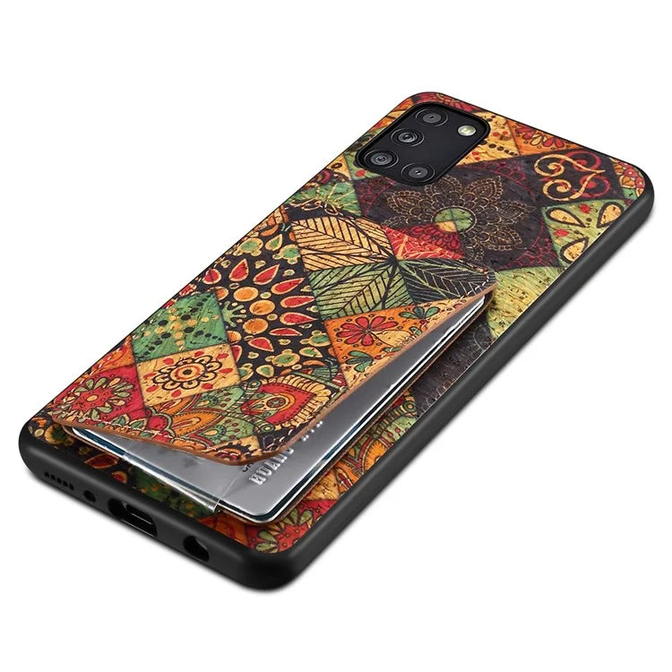 For Samsung Galaxy A31 Cell Phone Case Kickstand Leather Drop Protection Cover