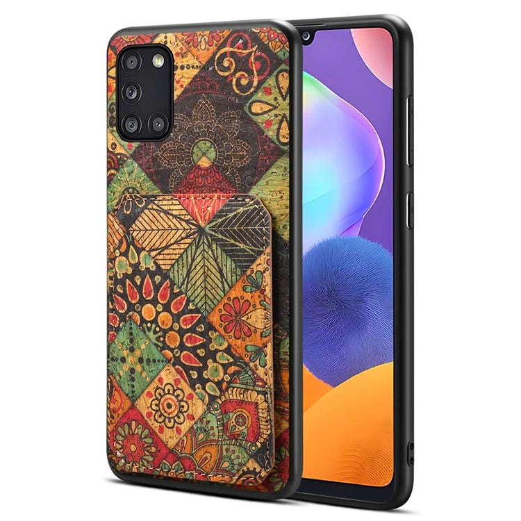 For Samsung Galaxy A31 Cell Phone Case Kickstand Leather Drop Protection Cover