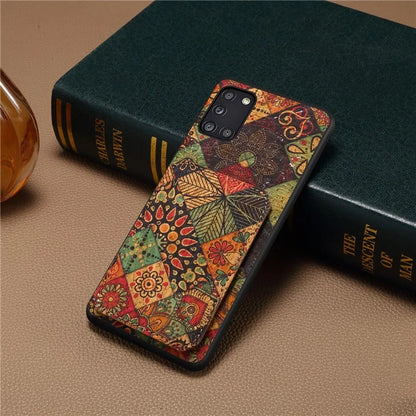For Samsung Galaxy A31 Cell Phone Case Kickstand Leather Drop Protection Cover