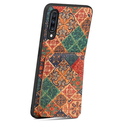For Samsung Galaxy A70 Leather Case Card Slot Shock Absorbing Phone Cover